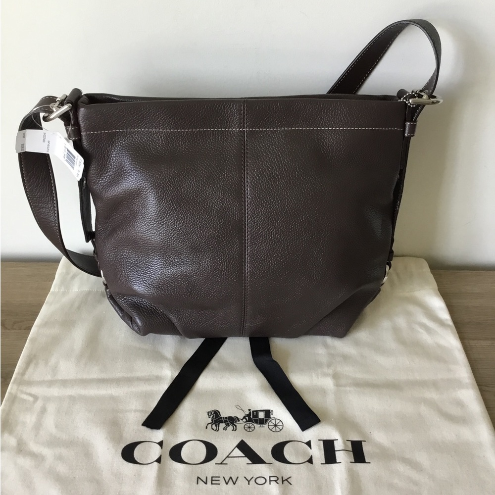 Coach Mahogany Pebbled Leather Convertible Shoulder Bag SoHo Model NWT